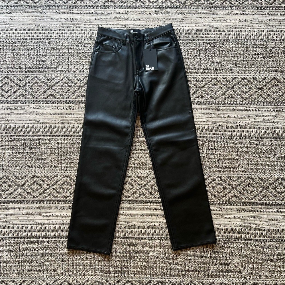 NEW - The Kooples - Bundle of Faux Leather Pants and Alpaca Wool Blend Sweater - Picture 3 of 7